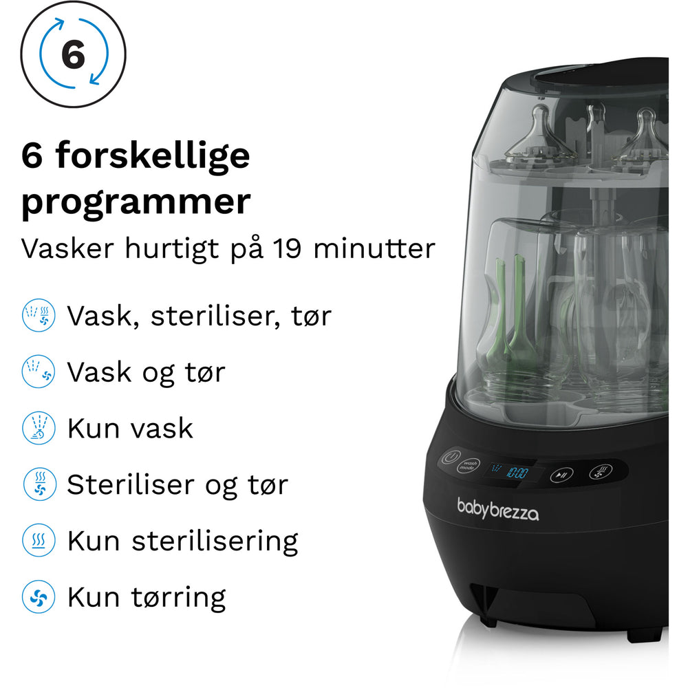 Køb Baby Brezza Black Flaske Washer Pro