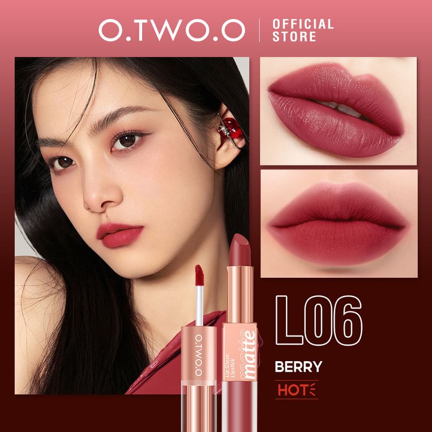 O.TWO.O - Nieuwe 2-in-1 lippenstift en lipmodder - 4 kleuren