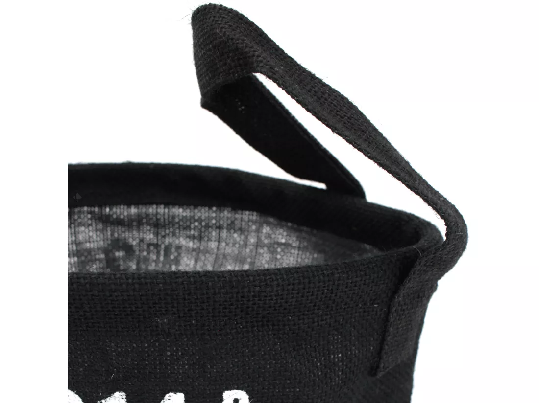 Panier de rangement 4L en jute noir 314 FACTORY