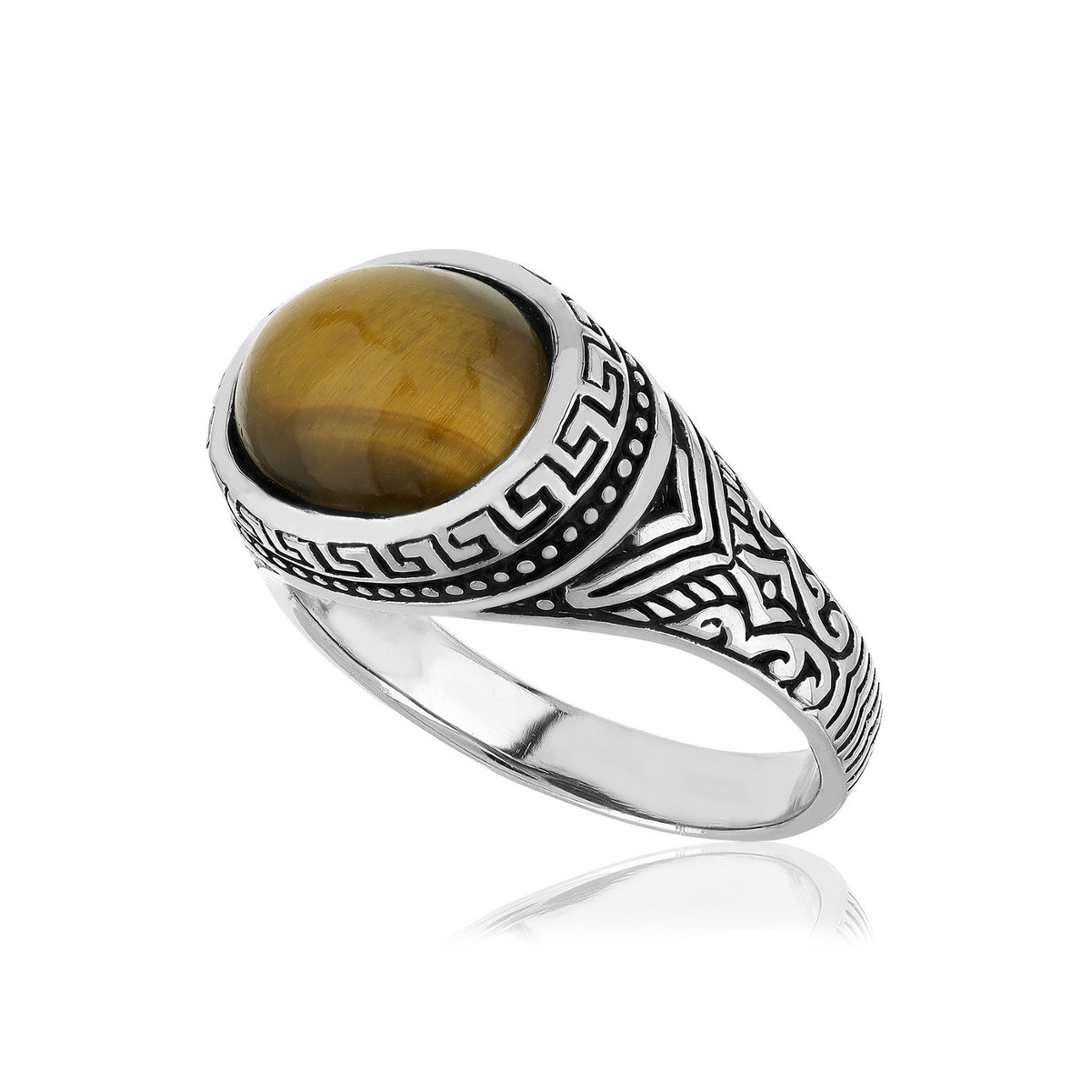 Bague argent 925 oeil de tigres