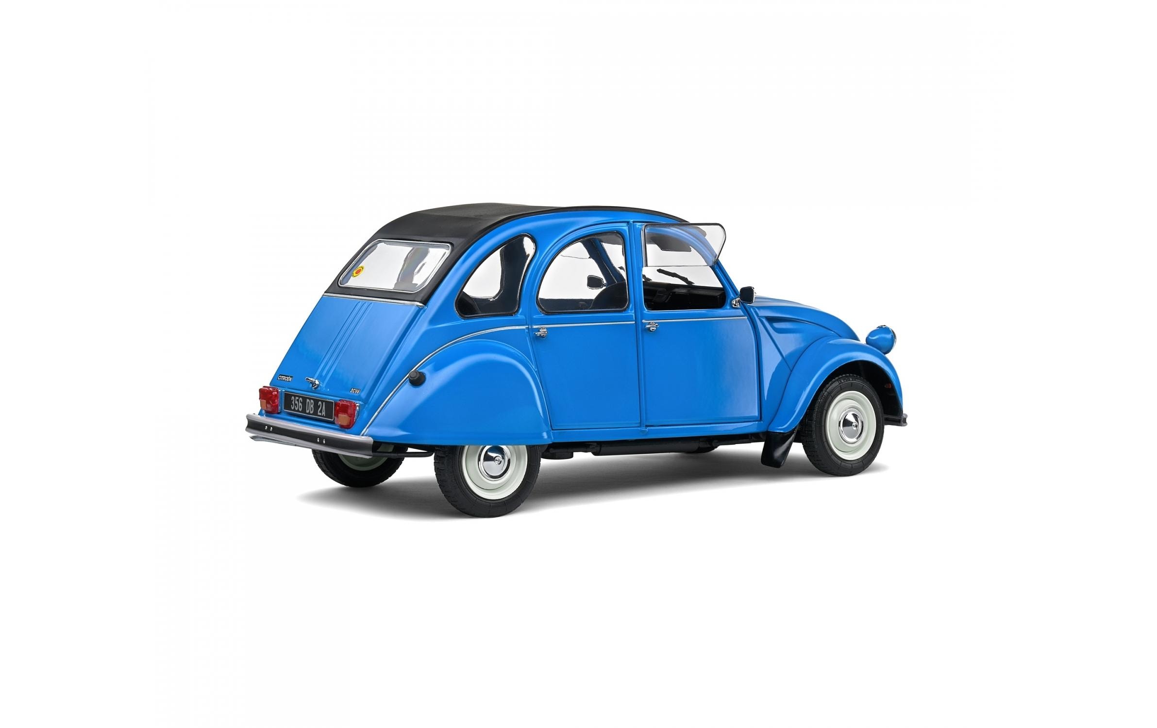 Citroen 2CV6 Petrole Blau, 1:18Detailgetreues Modellauto für Sammler im Massstab 1:18