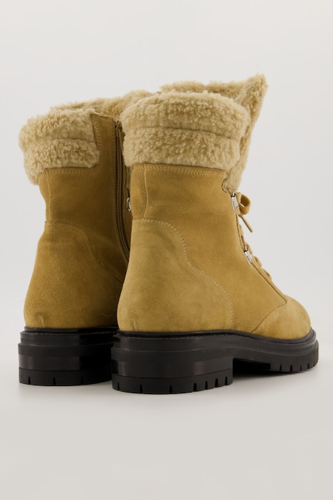Lederboots, Teddyfleece-Futter, Wechselfußbett, Weite H