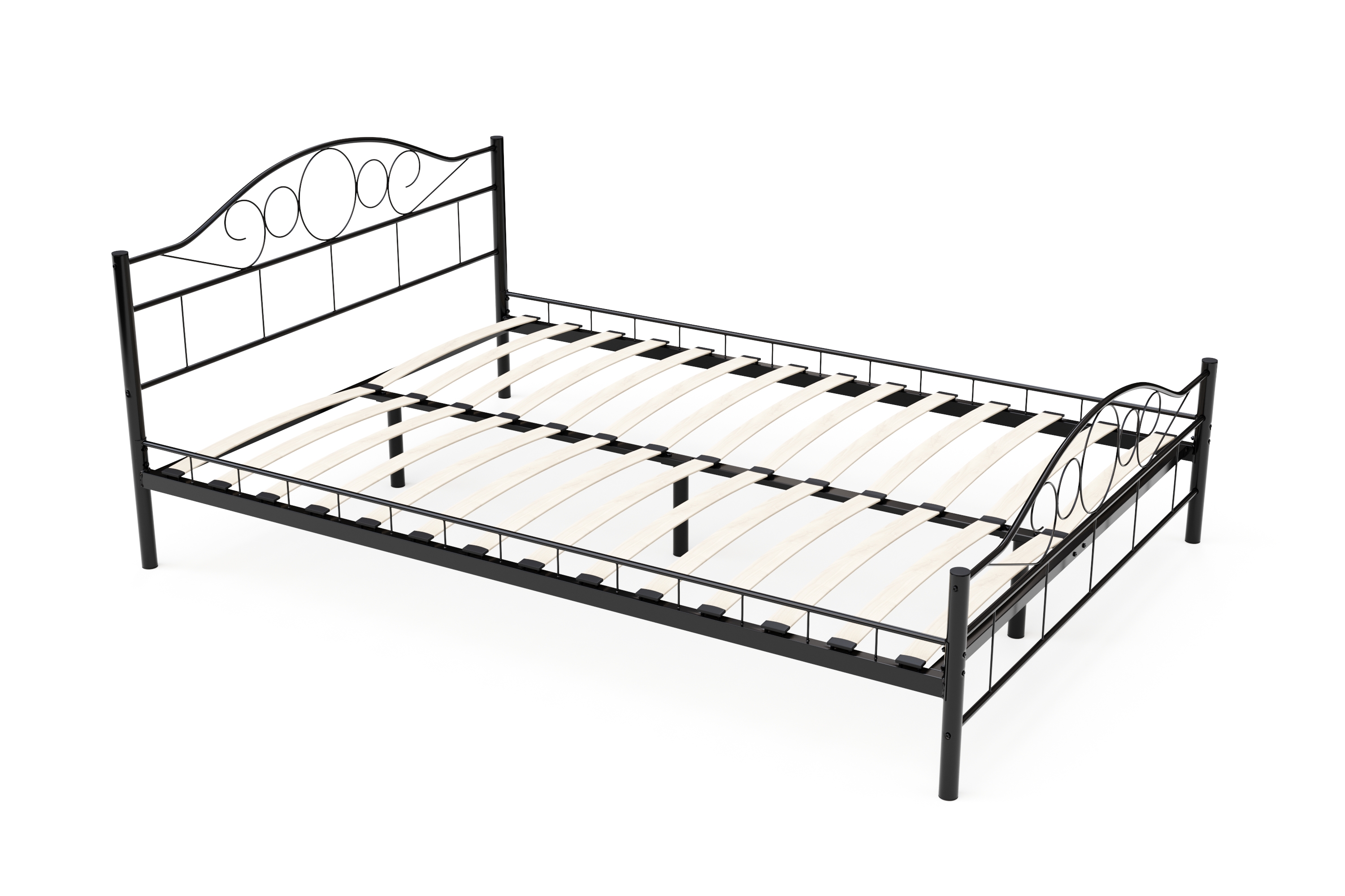 Metallbett AURELIE 140 x 200 cm schwarz