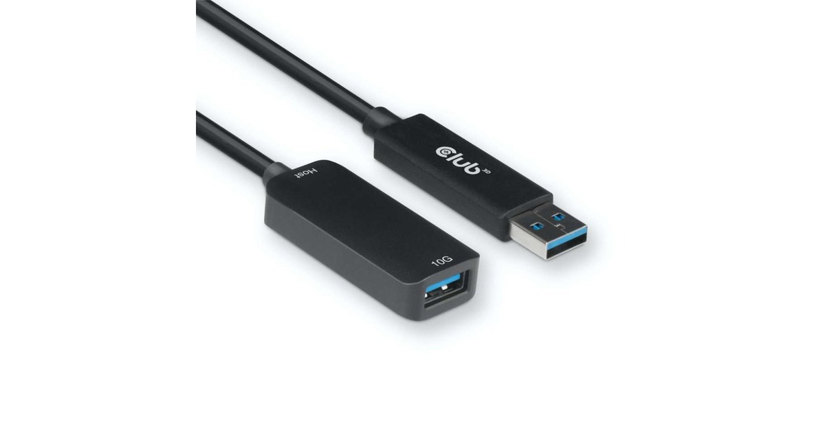 Club 3DUSB-A 3.2 Gen2 verlengkabel  (Zwart, 5 meter, 10 Gbps)
