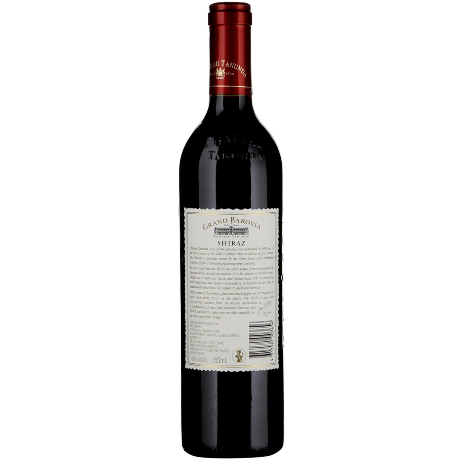 Shiraz Barossa Valley Château Tanunda Grand Barossa -75cl