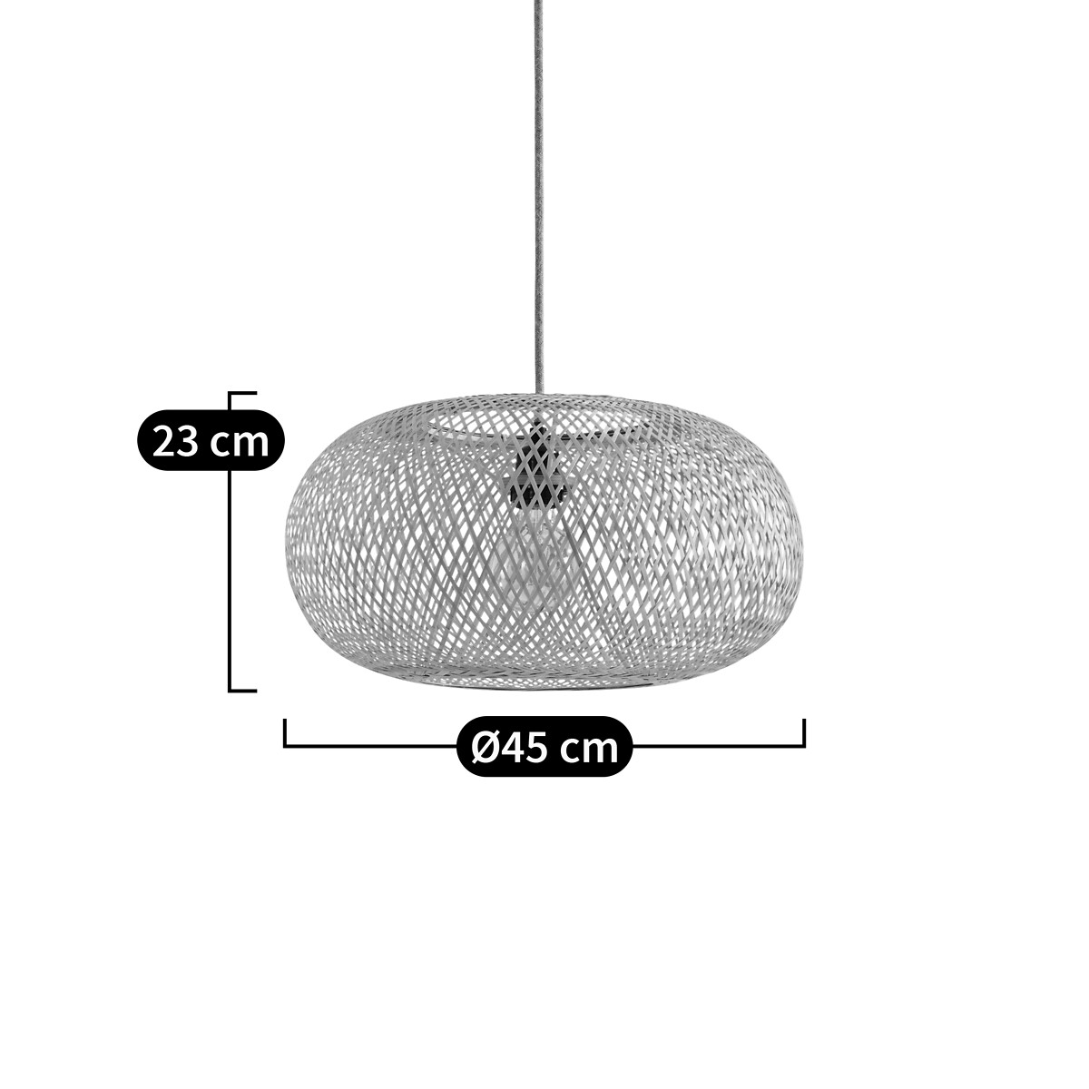 LA REDOUTE INTERIORS<br>Luminária pendente em bambu Ø45 cm, Ezia