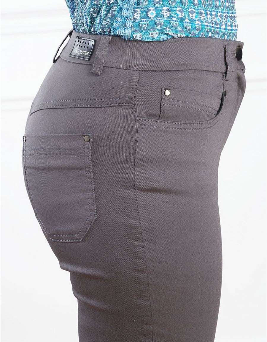 Pantalon stretch gris