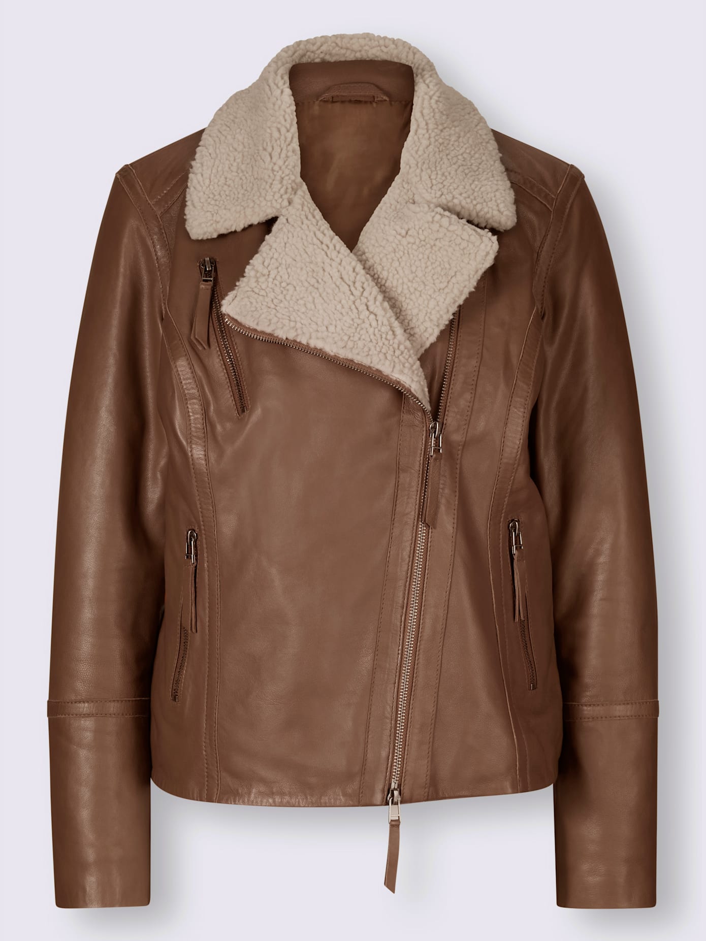 Veste en cuir pur cuir d'agneau nappa