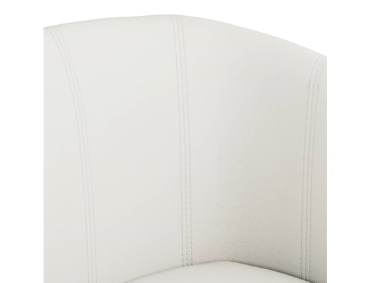 VIDAXL - Fauteuil cabriolet blanc similicuir