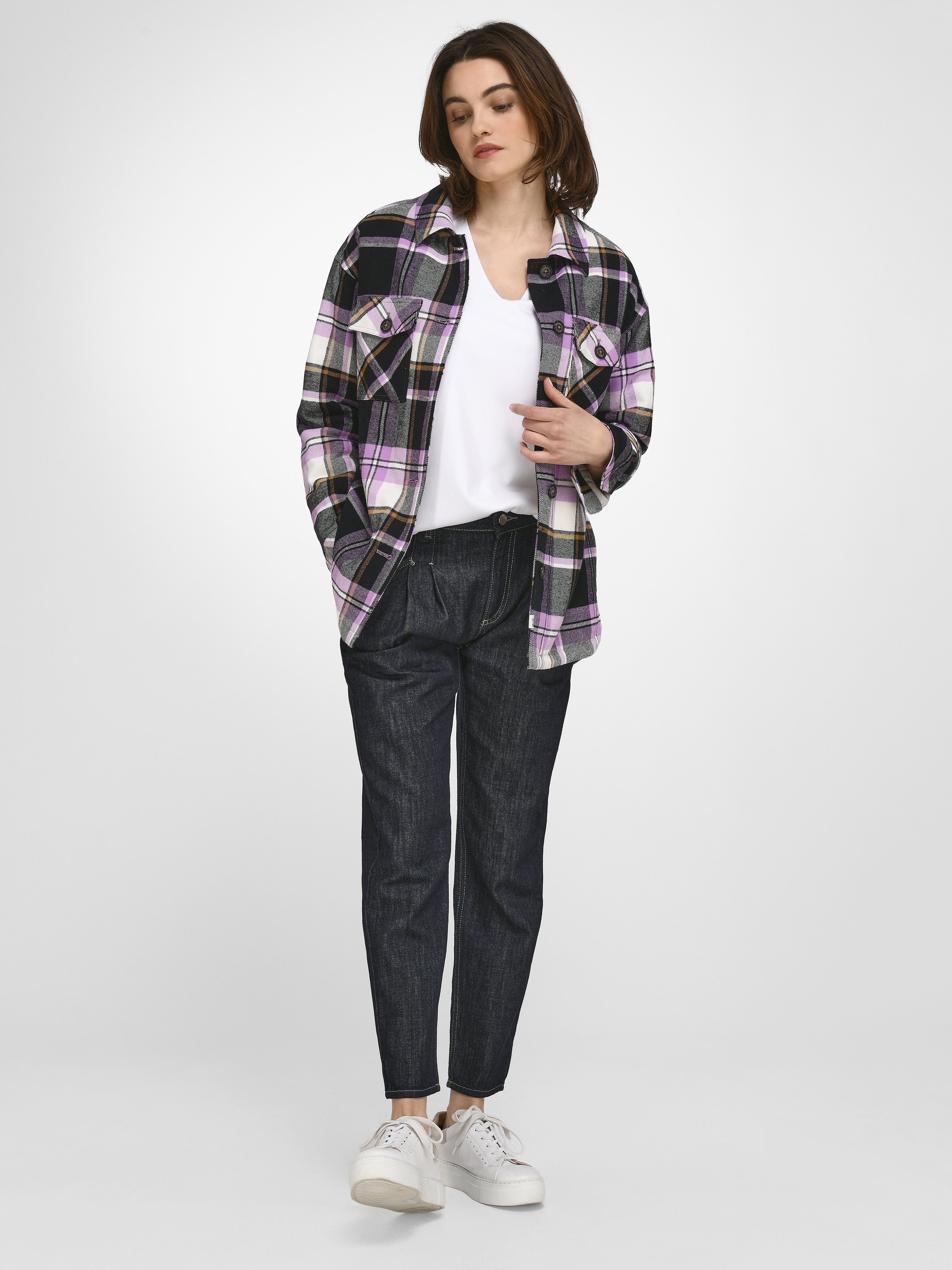 V-Shirt mit 3/4-Arm