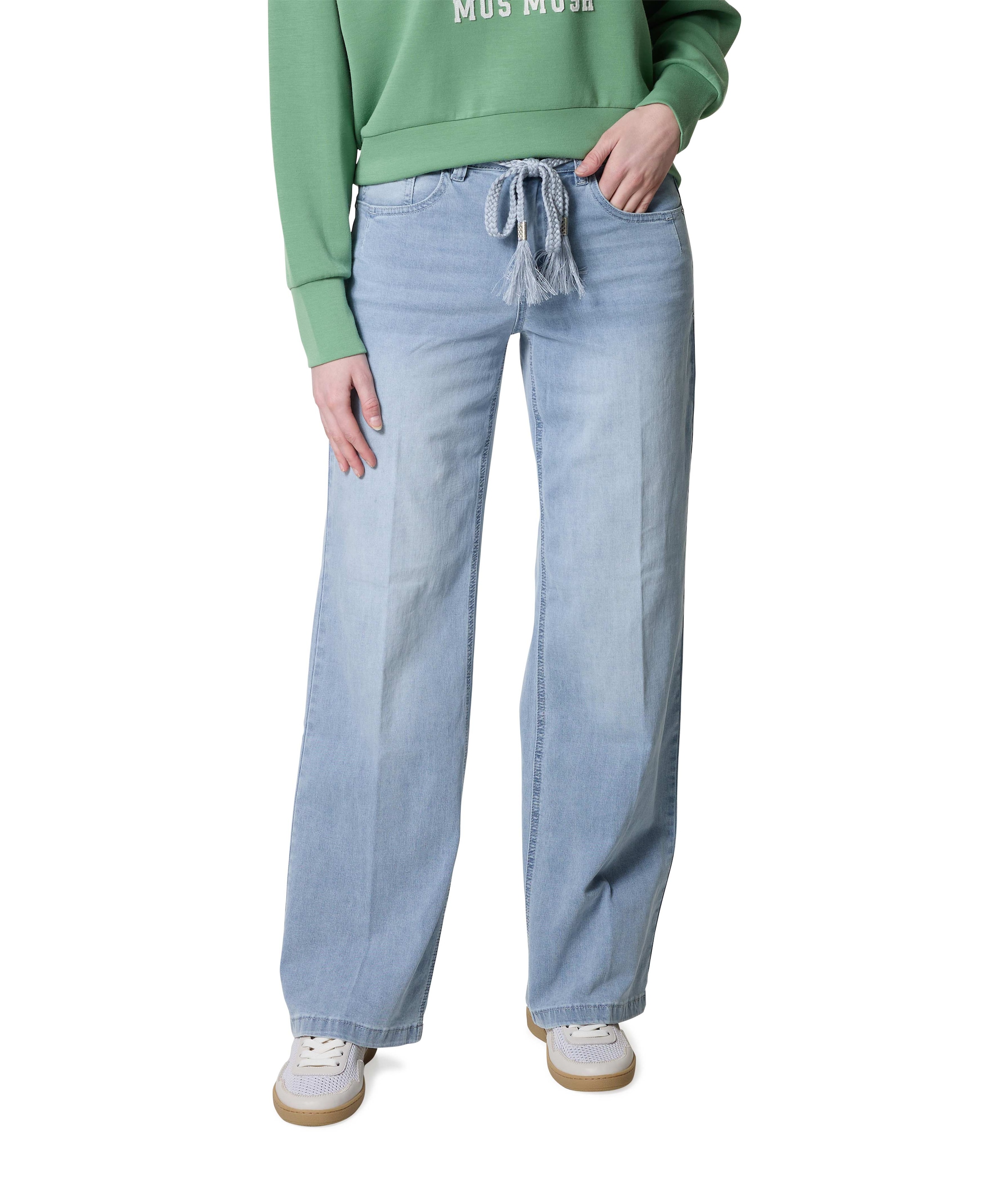 Red Button Colette & Belt White Bleach dames jeans blauw