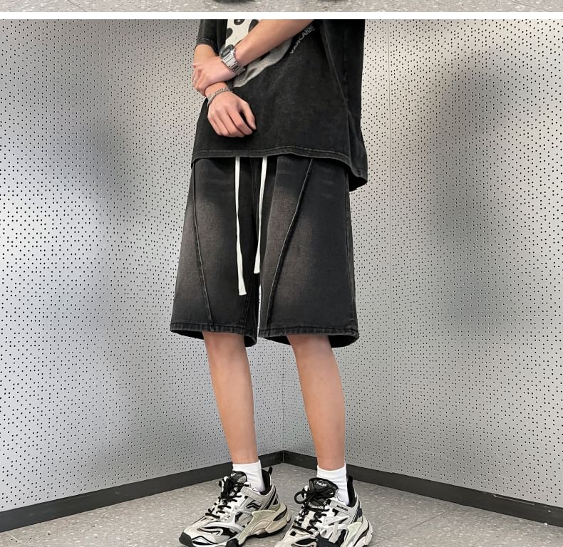 Antaeus - Mid Rise Washed Denim Shorts