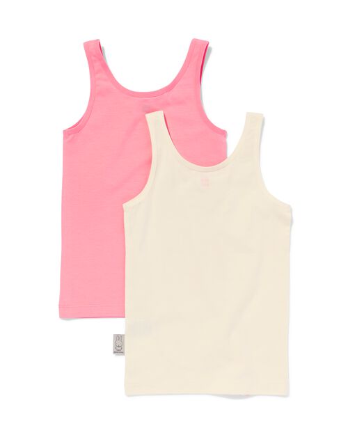 débardeurs Miffy en coton extensible pour enfants - 2 pièces rose
