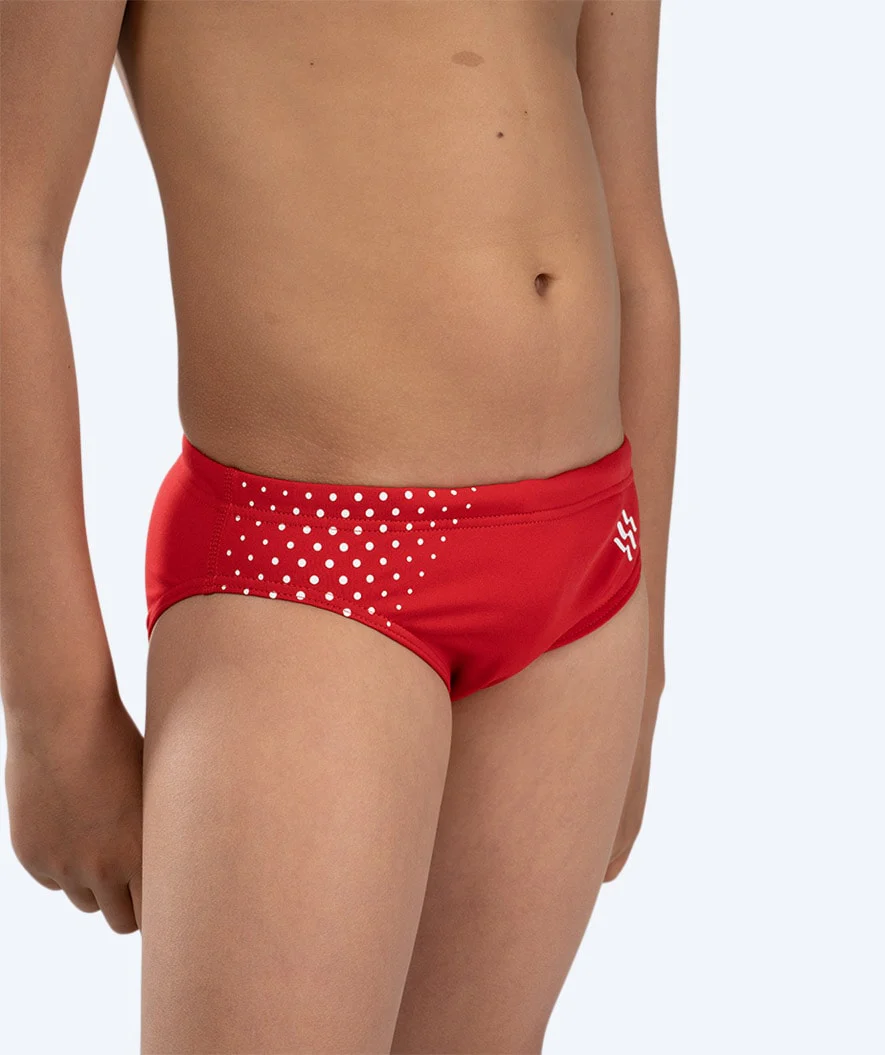 Watery trekantede badebukser til drenge - Budgie Eco - Red Sporty