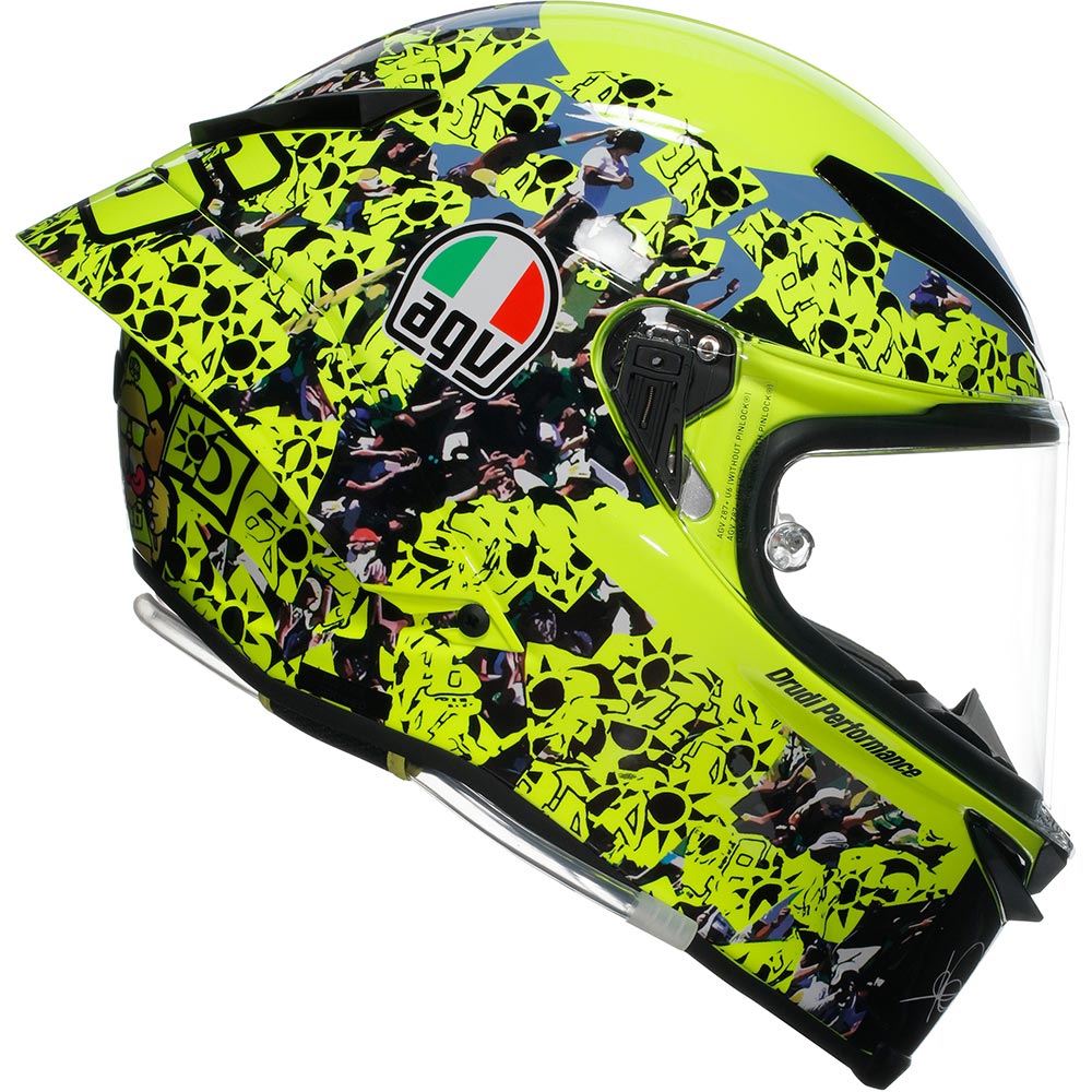 AGV - Casque Pista GP RR Rossi Misano 2 - 2021 - Edition Limitée Jaune / Noir / Bleu