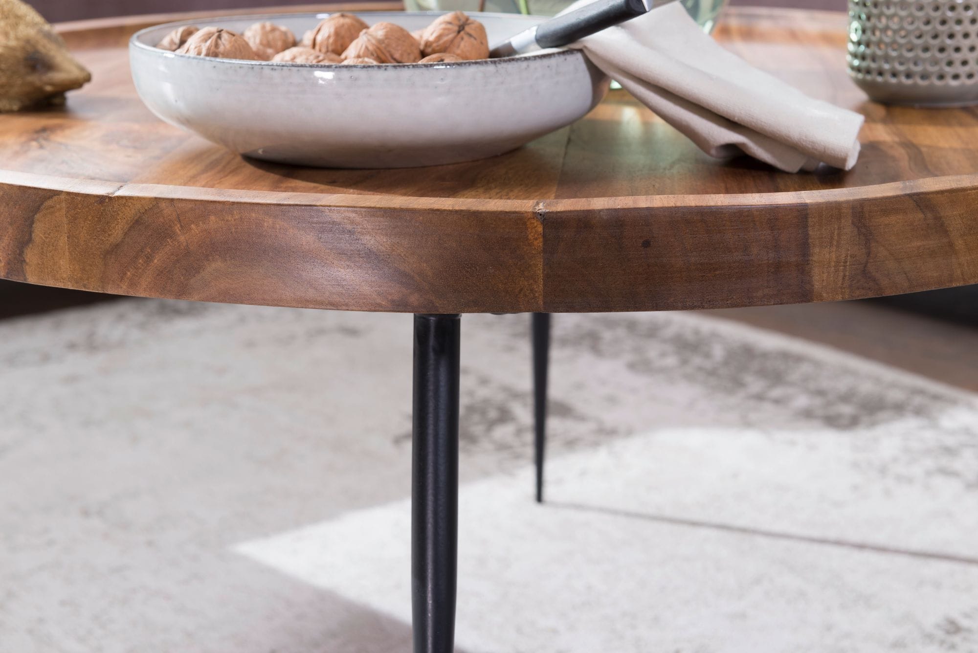 FineBuy Couchtisch FB51040 Wohnzimmertisch Holz Massiv Sofatisch Tisch Wohnzimmer