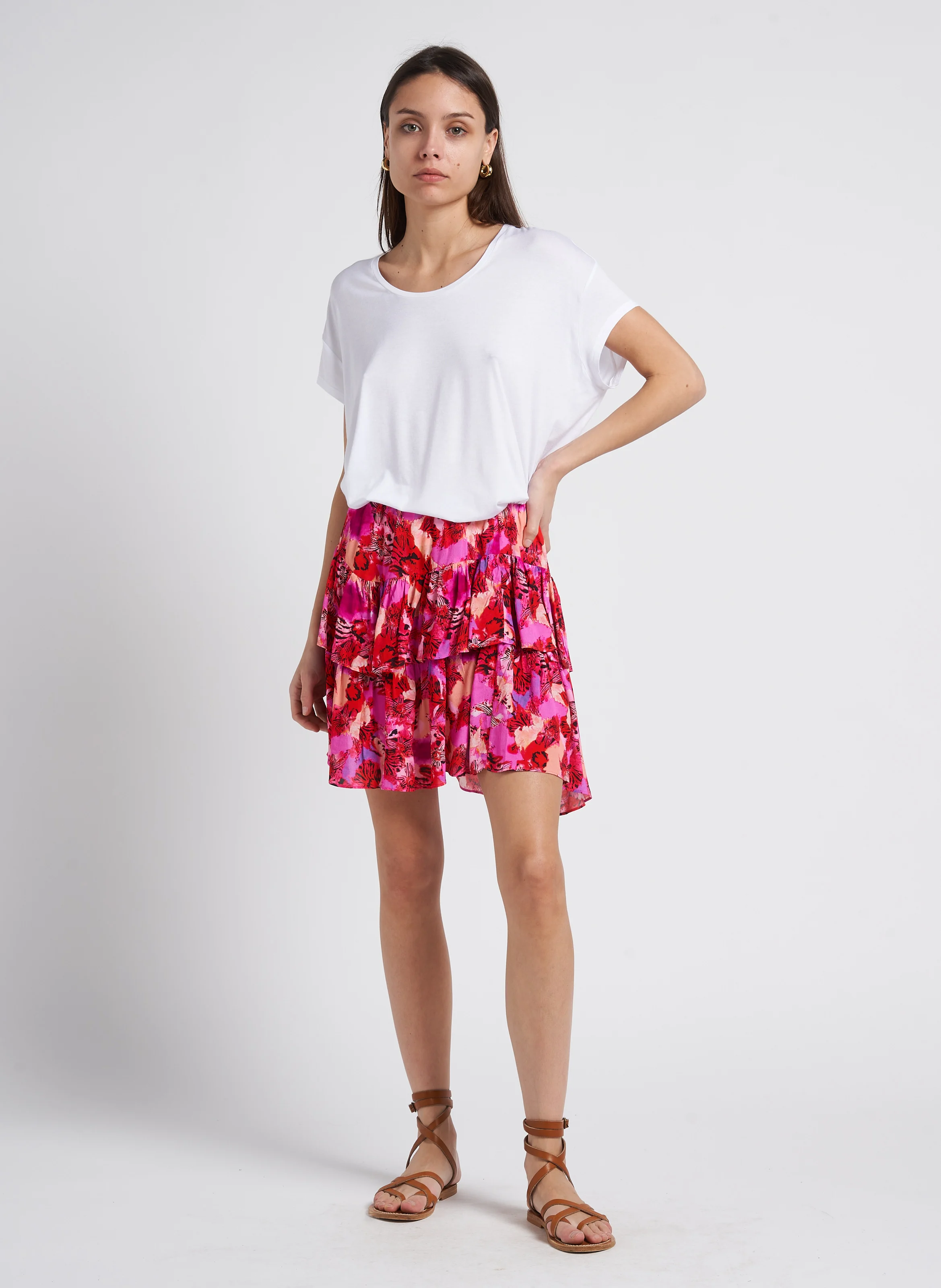 MARLOW - Tee-shirt col rond ample | Blanc