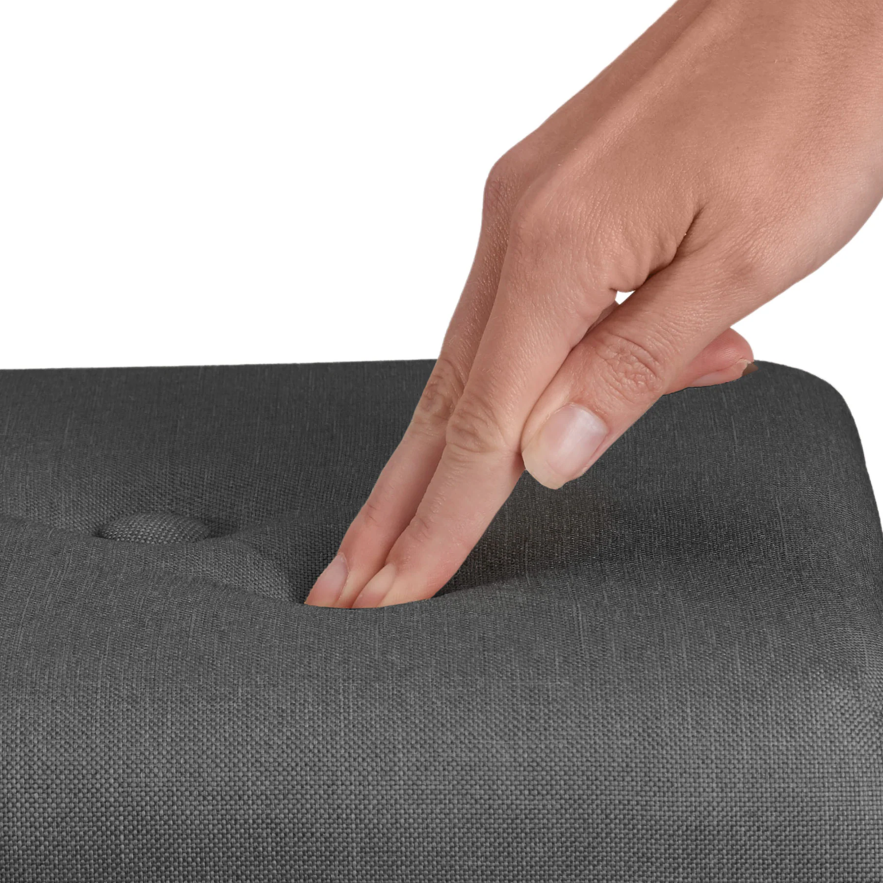tectake® Sitzhocker, gepolstert, mit Stauraum, 32,5 x 32,5 x 36,5 cm