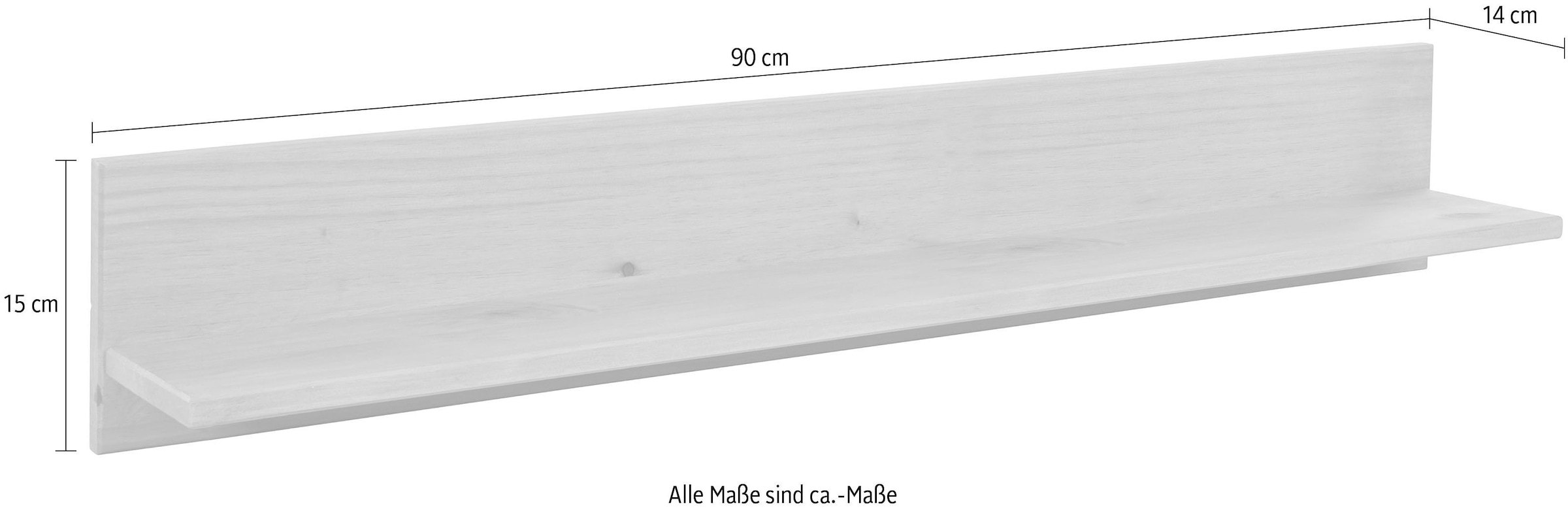 Home affaire Wandregal »Mette« mit Ablage, Breite 90 cm