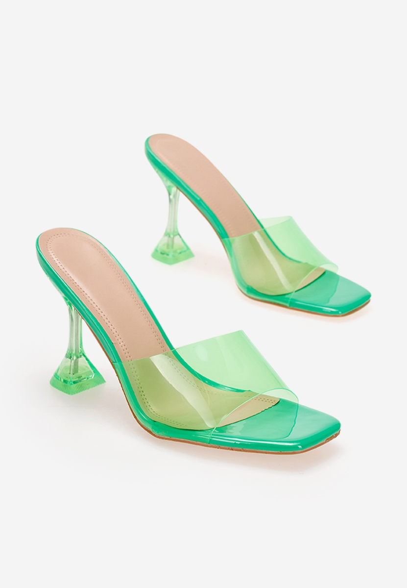 Pantoufles à talon verts Galicia