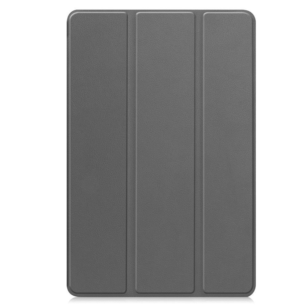 Samsung Galaxy Tab S11 Leder Tasche Smart Cover Hülle Litchi Look - Grau