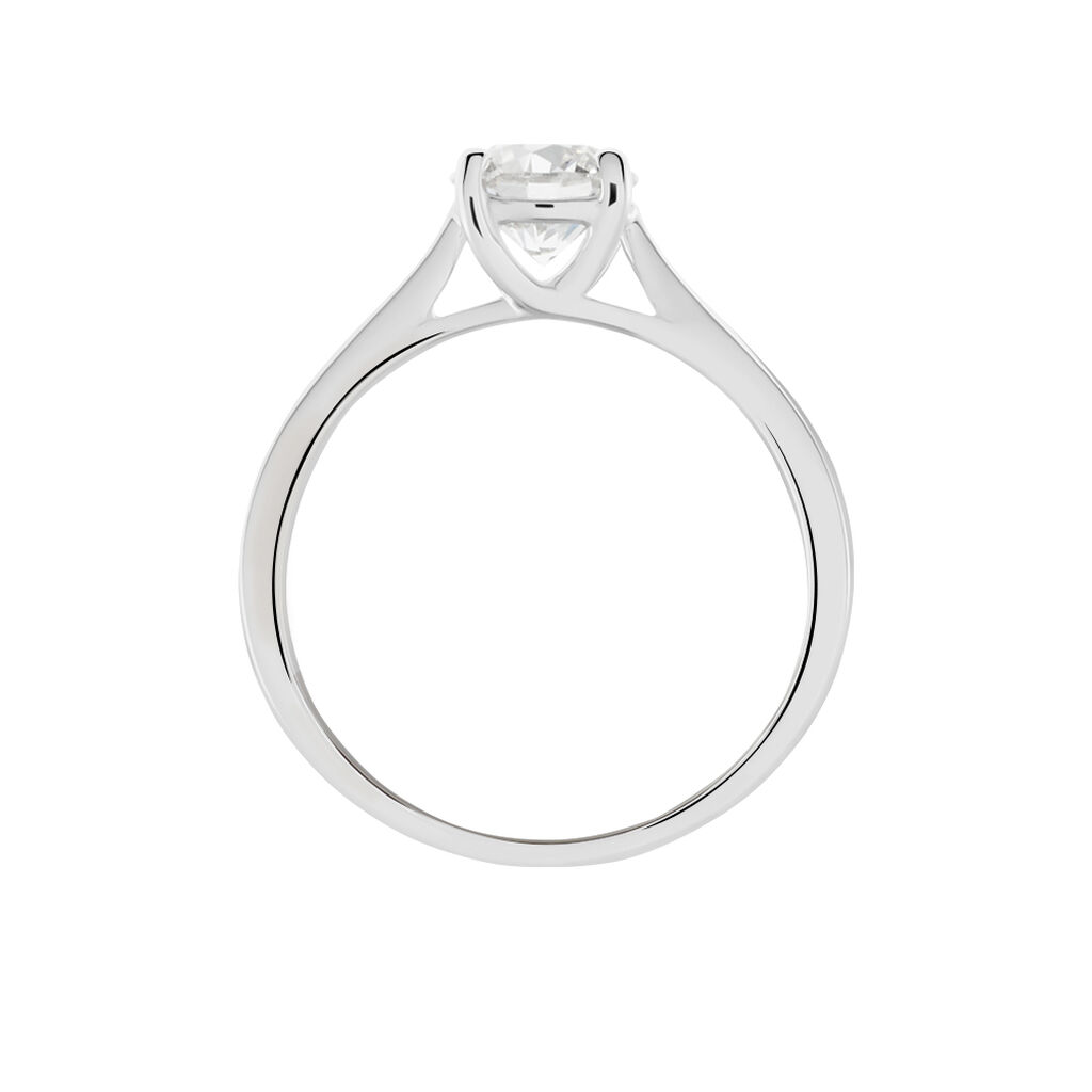 Bague Solitaire Fiona Or Blanc Diamant Synthetique