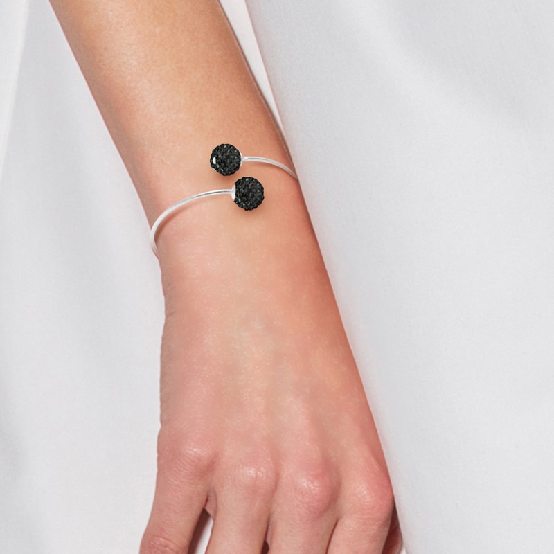 Bracelet TOI ET MOI - Noir - Cristal - Argent 925