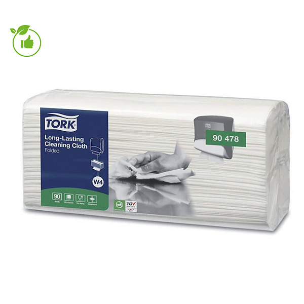 Chiffon de nettoyage longue durée biosourcé Tork, boite de 90