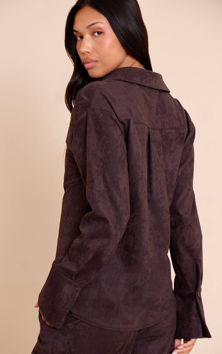 Chocolat Ensemble Coordonné Chemise Cache-cœur En Synthétique