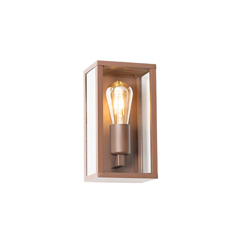 Industriële wandlamp roestbruin 26 cm IP44  - Charlois