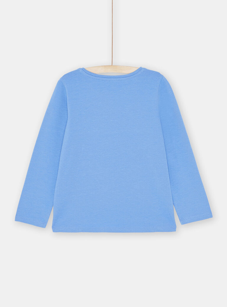 T-Shirt en sequin bleu fille