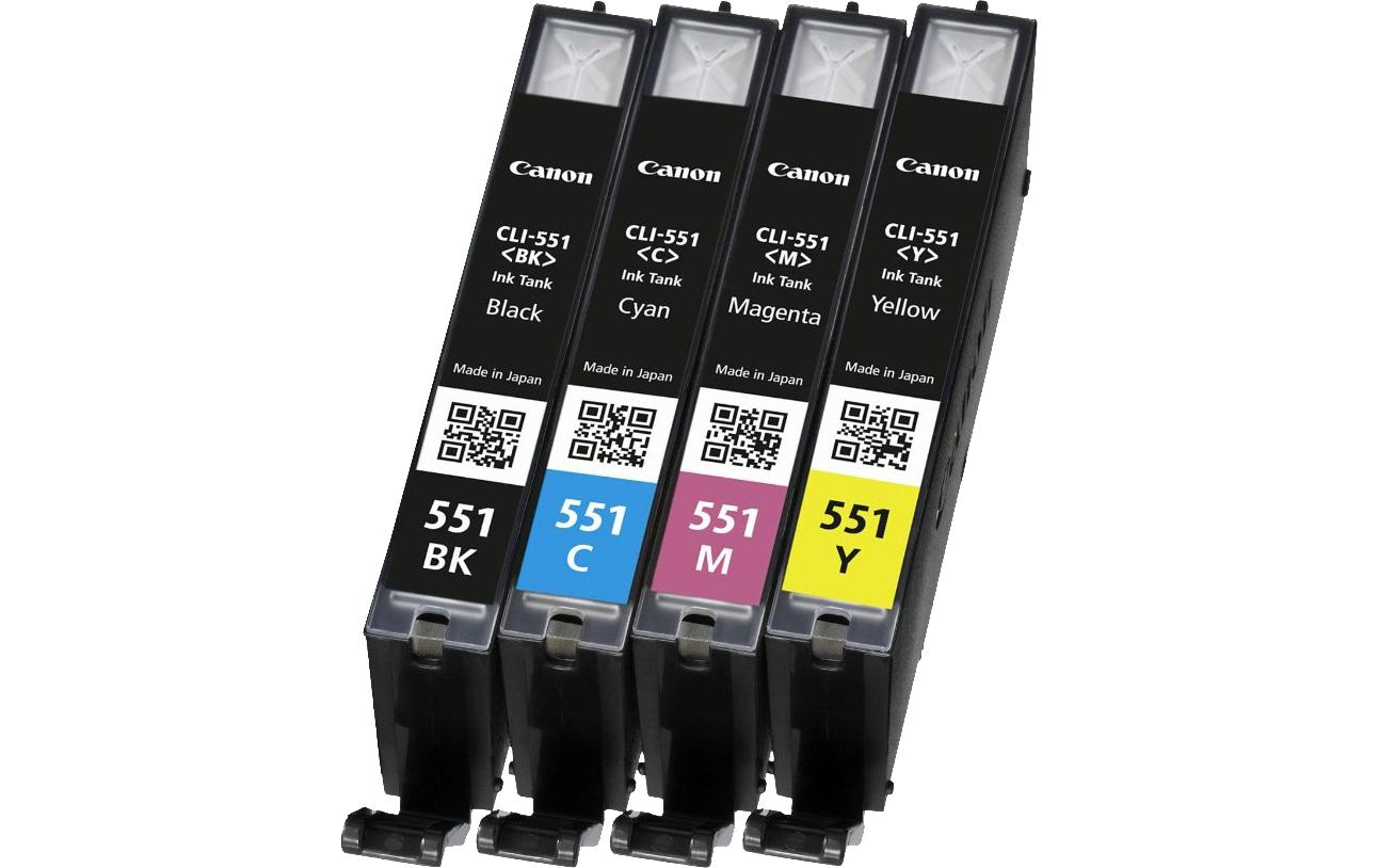Tinte CLI-551 BK, C, M, YTintenset: Schwarz, Cyan, Magenta und Gelb
