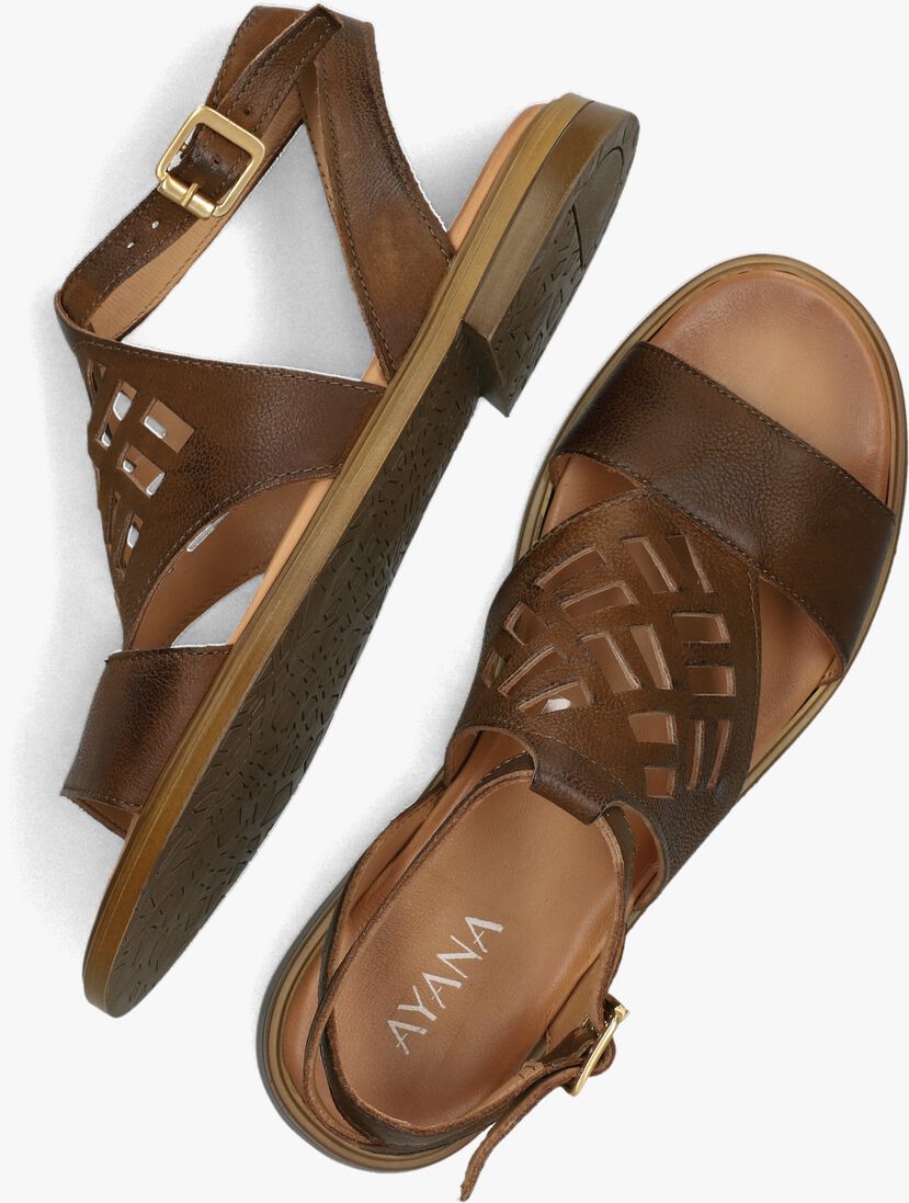 cognac ayana platte sandalen m05088