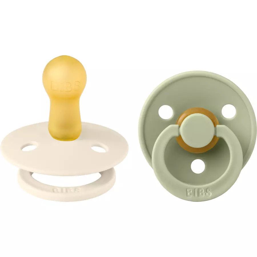 BIBS® Schnuller Colour Ivory  Sage 6-18 Monate, 2 Stk.
