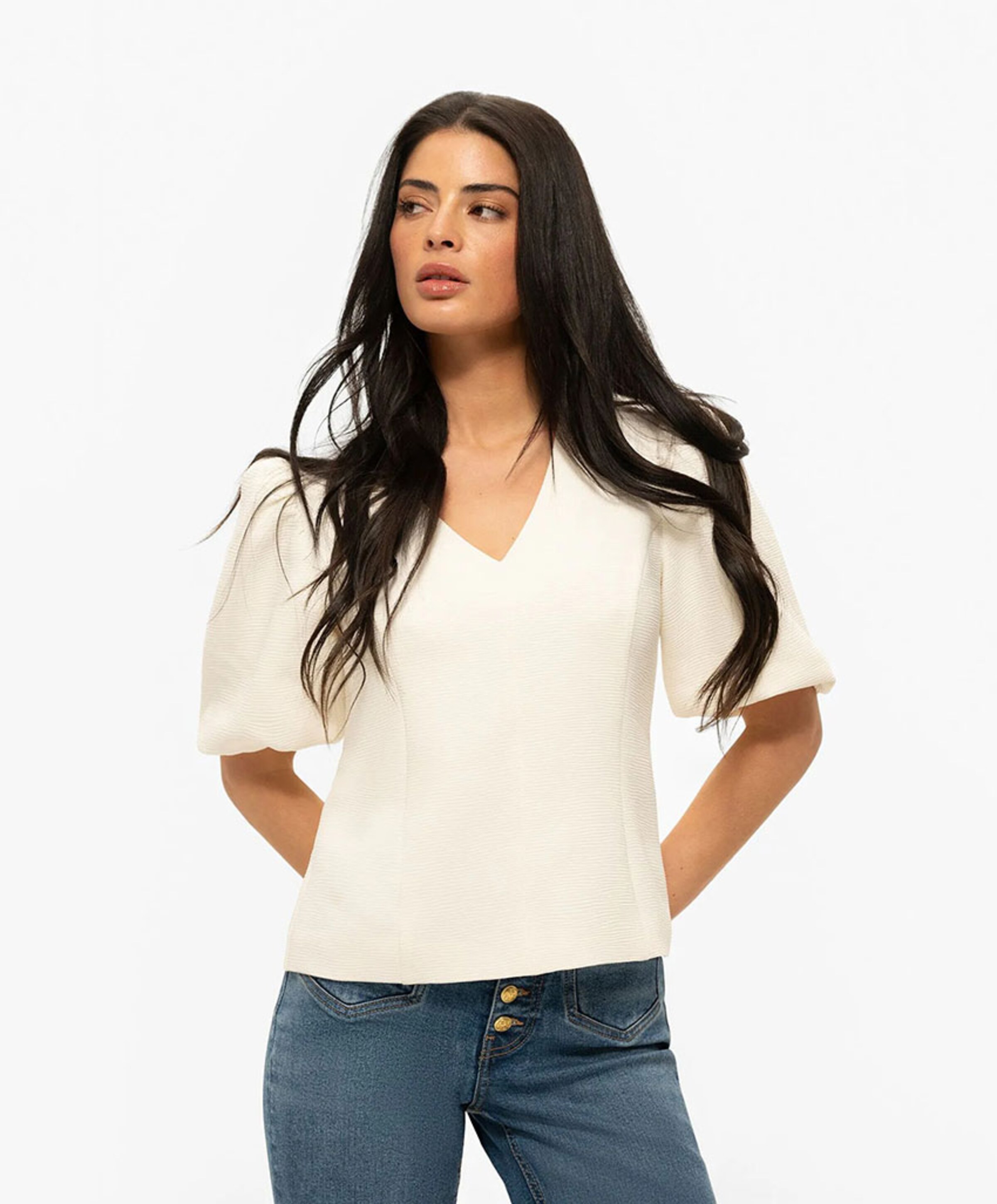 Fifth House Dames T-shirt beige