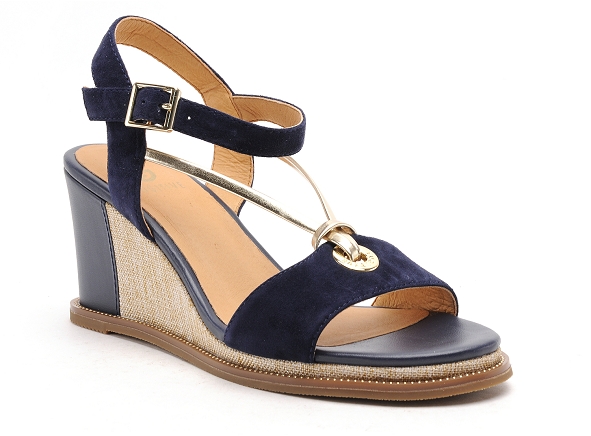 Fugitive nu pieds talons femme irdil bleu