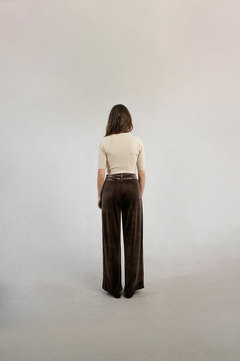 MOLLY BRACKEN<br>Calças largas de veludo