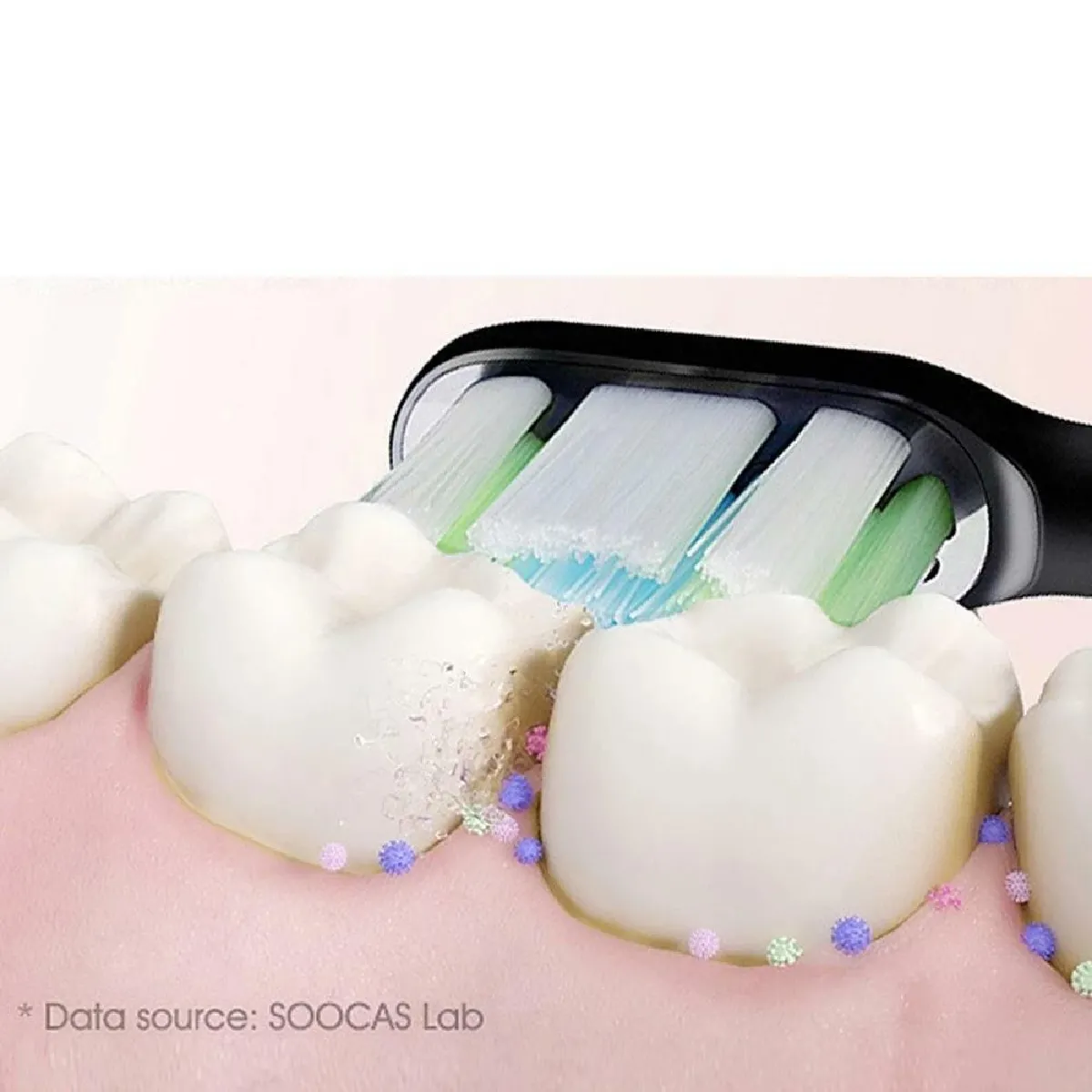 Justgreenbox Brosse à Dents Sonique - Rose