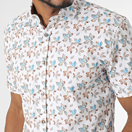 Chemise Manches Longues Blanc Floral