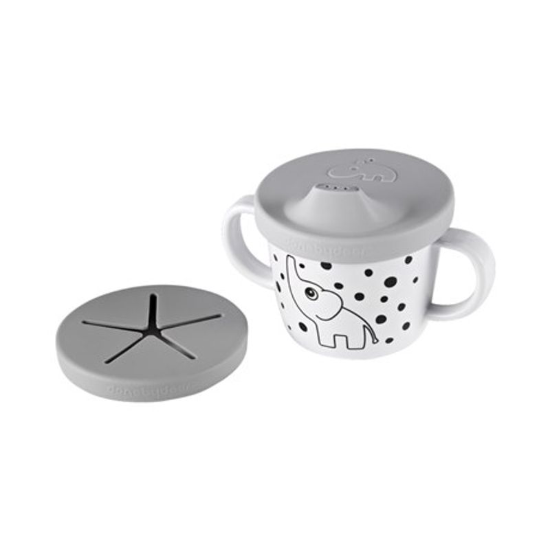 Done by Deer Silikon Tut/Snack Cup, Elphee Grey