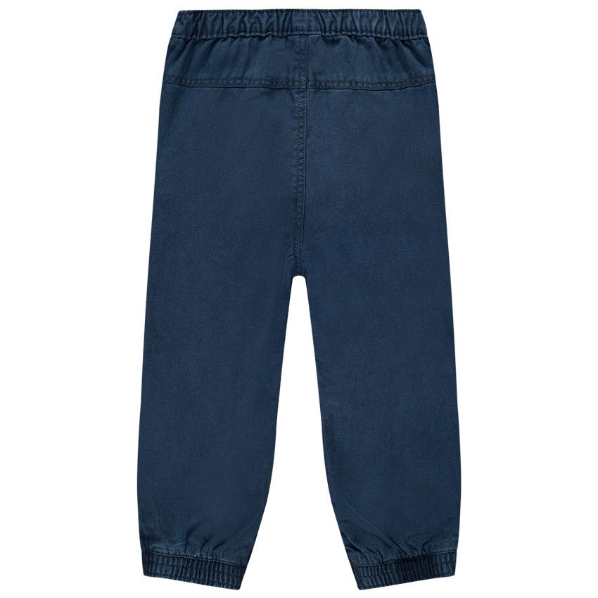 Pantalon en toile à taille élastiquée pour bébé garçon - Bleu marine