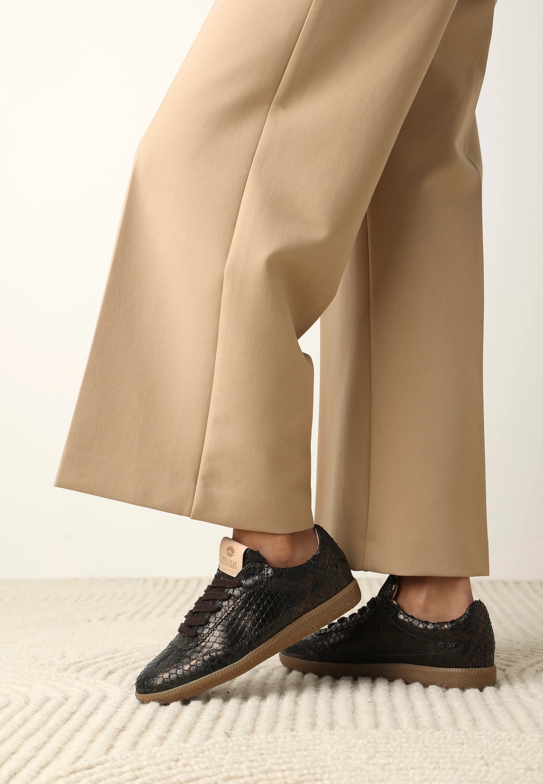 PEARL BASE Sneaker snake Camel