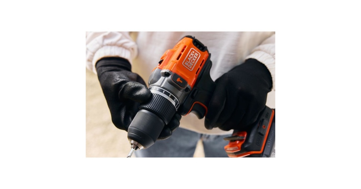 BLACK+DECKERSchroefklop machine/koffer +2x2.0ah schroefboor  (Oranje/zwart, 2 accu's en oplader inbegrepen)