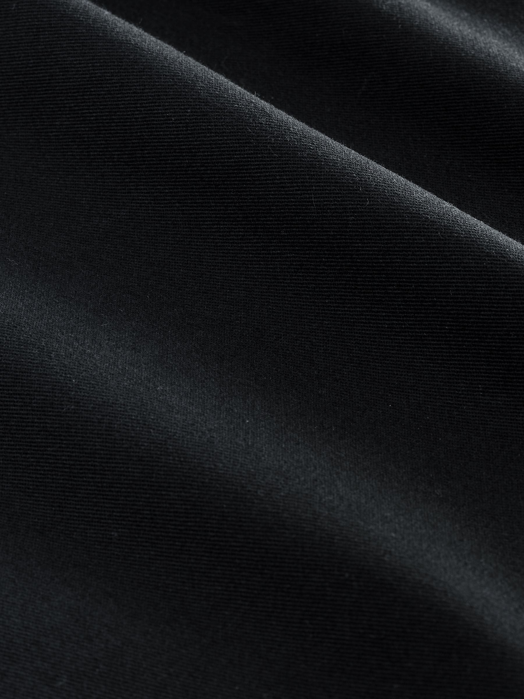 Zwart - Regular Tapered Fit Smart Cotton Chinos with Elasticated Back and Stretch