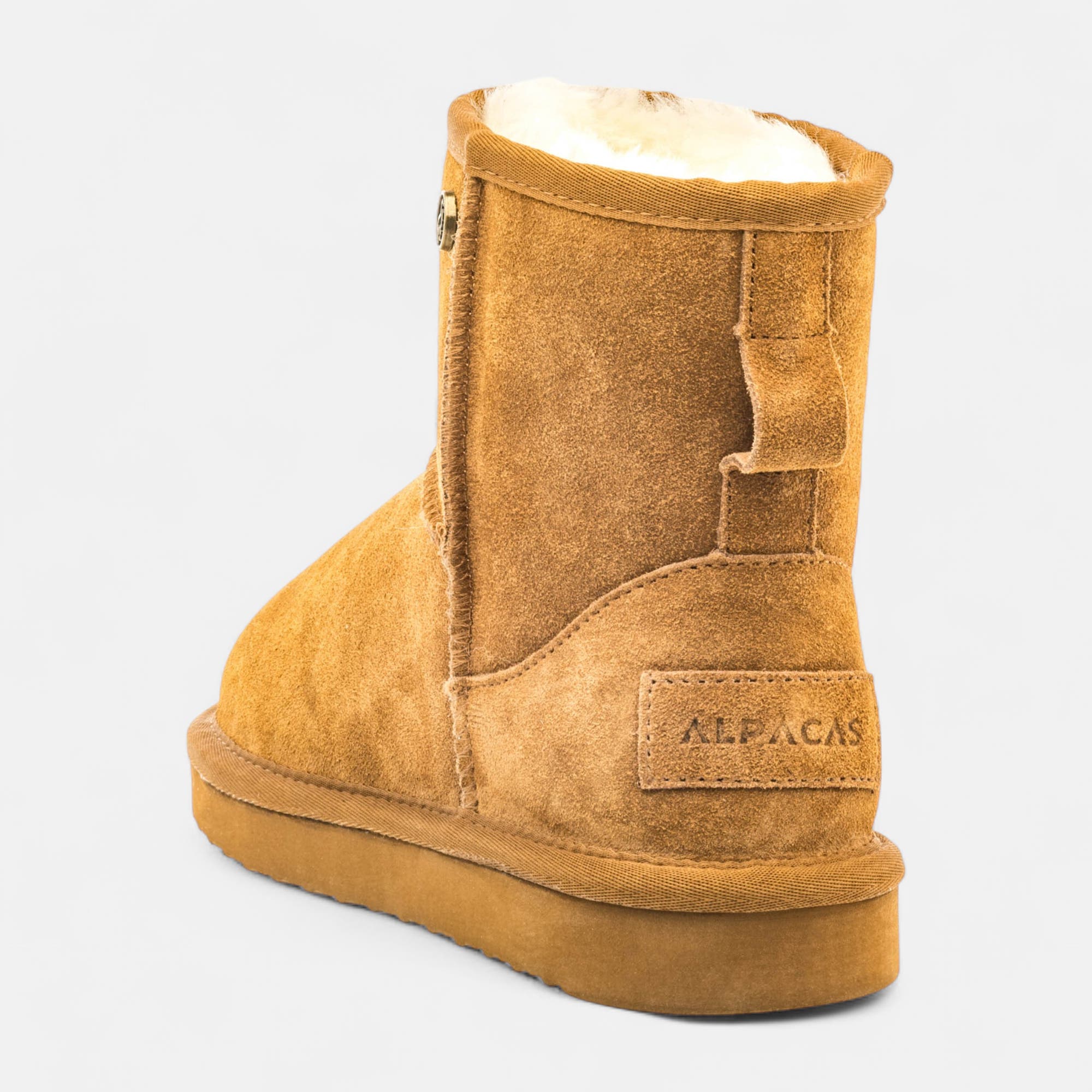 Boots Femme en cuir cognac