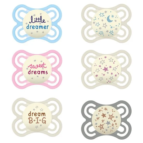 Lot de 2 sucettes Perfect nuit 0-6mois   Aléatoire        de               Mam