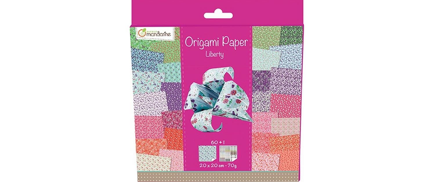 Faltblätter Origami Liberty 60 Blatt 20 x 20 cmPapier für das Falten von Origami