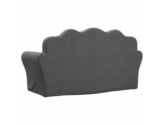 VIDAXL - Chambre bébé Canapé-lit pour enfants 2 places anthracite peluche douce
