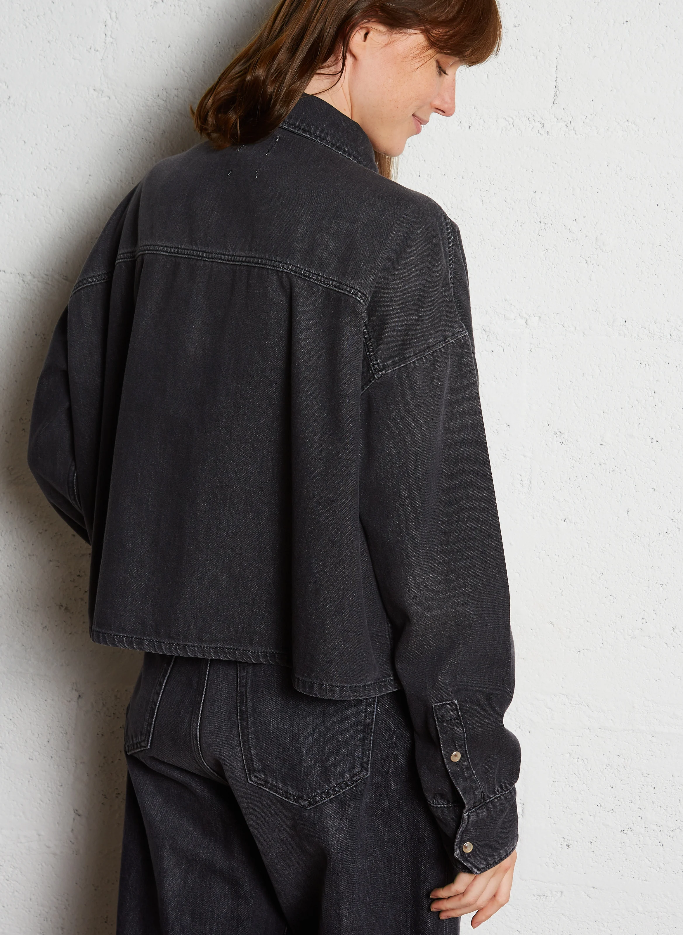 POLAR - Chemise oversize courteen coton | Noir