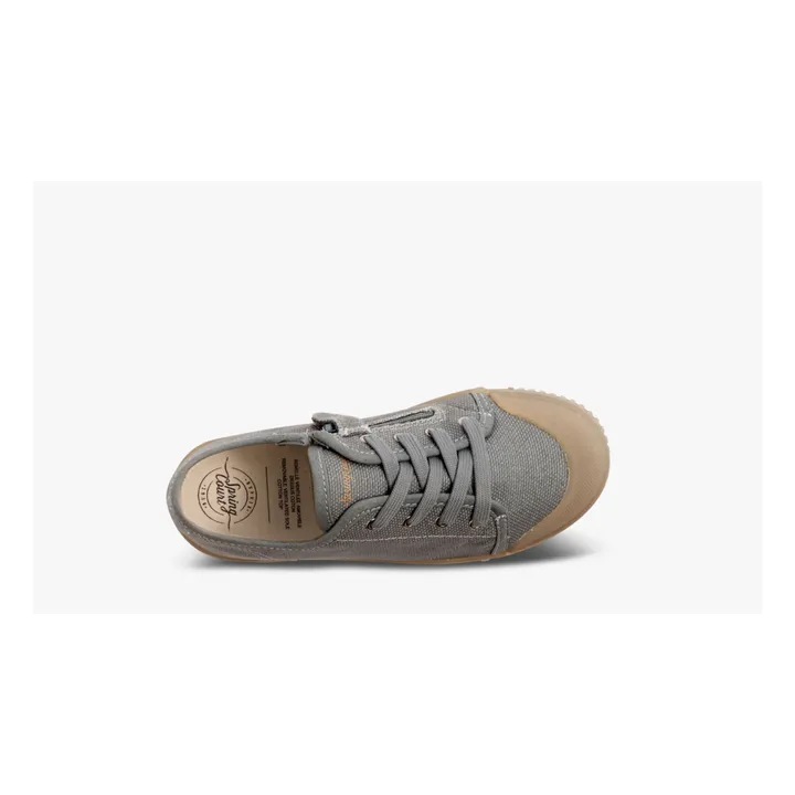 Spring Court Baskets Basses Zip G2 Heavy Canvas | Bleu gris